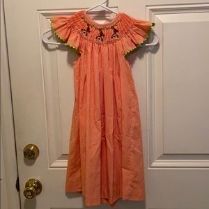 Smocked monkey dress